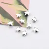 Luźne kamienie szlachetne 5,6 mm 5pcs 925 Srebrny srebrny dystanse koraliki Star Peads Znakomite pentagram bransoletka biżuteria Making DIY