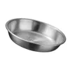 Dinnerware Sets Stainless Steel Dinner Plates Dish: 16cm Round Metal Salad Feeding Dishes Vintage Silver Reusable Serving Tray Pizza Pan For