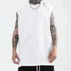 Men's Tank Tops Summer 100% Cotton Men Tank Tops Streetwear Casual Vest Unisex Sleeveless Tops Solid Loose Breathable Clothing YQ240131