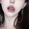 Brincos falsos piercing labial clipe brinco anime nana okazaki shinichi cosplay punk corrente ligada anel articulado acessórios 1 conjunto