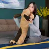 150 cm Giant Lovely Soft Down Cotton Dog Plush Pillow Doll fylld Pet Doll Baby Sleep Pillow Accompany Gift till flickvän 240129