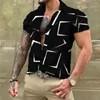 Chemises décontractées pour hommes Luxe à manches courtes baroque de haute qualité chemise hawaïenne pour hommes 3D imprimé T-shirt à rayures vêtements d'été 2024