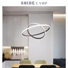 Pendant Lamps SHIDE Modern Lamp Led Rings Circle Hanging Chandelier White Loft Living Dining Room Kitchen Indoor Lighting Fixture