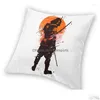 Cuscino/Cuscino decorativo Cuscino Ultimo Samurai Guerriero in piedi Er 45X45 Home Decor Stampa 3D Virtù giapponesi Buso Tiro per Living Roo Dhvmg