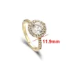 Anillos de boda KFVANFI Estilo clásico Color oro Big Zircon Anillo de piedra única para mujeres Ladies194x