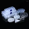 Sieradenzakjes 1-24 Grids Compartiment Box Transparant Plastic Opbergdozen Container DIY Kralen Oorbel Rechthoek Organizer Case