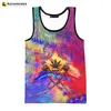 Men's Tank Tops Funny 3D Print Trippy Printed Men Vest Summer Casual Singlets Sleeveless Hip Hop Oversized