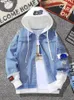 ZOGAA hommes automne veste en jean à capuche tendance mince beau automne hiver Baseball Allmatch vêtements décontractés Streetwear 240130