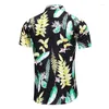 Camisas casuais masculinas 5xl 6xl 7xl camisa de flor verão moda personalidade impressa manga curta masculina plus size praia havaiana