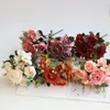 Konstgjord blommor retro Silk Rose Bundle broderad Peony Artificial Silk Artificial Flower Home Decoration Wedding Interior Decoration 240131