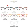 Okulary przeciwsłoneczne ramy kolorowe kontrast szklanki przeciwblase rama Kobiety vintage optyczne czyste oko oczu kota samice przezroczyste okulary okulary okulary