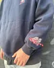 レトロハラジュクの男性パーカーY2Kストリートウェア番号7グラフィックプリント特大の長袖プルオーバースウェットシャツ女性ヒップホップパーカー240131