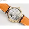 Iwcity męs Designer Menwatch Watch Portugieser Gold Watches 5A Wysokiej jakości automatyczne mechaniczne uhren skórzany pasek Watchmen z powrotem przezroczysty Montre Pilot J9um