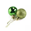 24pcs Green Christmas Ball Bauble Tree Decor Hanging Xmas Party Ornament Decorations for Home264m