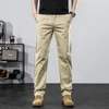Pantaloni da uomo Sulee Autunno Classico Tinta unita Sottile Casual Business Moda Cotone Slim Pantaloni di marca Cargo maschile