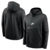 Philadelphia''Eagles''Heren Fanatics merk zwart/grijze verduisterende tonale pullover hoodie met volledige ritssluiting