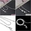 Kedjor 2mm 925 Sterling Sier Smooth Snake 16 18 20 22 24 tum Choker Halsband för kvinnor Män modesmycken i BK Drop Delivery Ne OT4ew