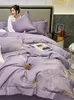 Yatak Seti Uzun Başlıklı Pamuklu Dört Parçalı İşlemeli Yorgan Kapağı Avrupa Lüks Yatak Ketenleri