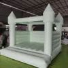 Atacado Comercial Macaron luz verde Bounce House Inflável Jumping Wedding Bouncy Castle branco Wedding Bouncer com ventilador navio de ar livre