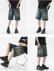 Vamtac Mens Mid Thigh Denim Shorts High Waist Summer Casual Loose Straight Leg Unisex Streetwear Jeans Shorts