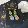 Stud 2024Luxury plaqué or boucles d'oreilles pendantes classique bijoux de créateur boucles d'oreilles cadeaux d'amour romantique pour les femmes avec boîte Boutique haute qualité oreille Stud bijoux Brincos