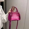 Shell Women's New Trendy Pearl Bright Face Handbag, Small and Popular Printed Letter Crossbody Bag 2024 Design Fashion 78% RABATT