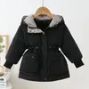 Daunenmantel Winter Kinder Jacke Baby Mädchen einfarbig verdicken Baumwolle Kleidung Kleinkind Baseball Kostüm Kinder halten warm Sweatsuit 2-6 Jahre