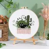 Arts And Crafts Embroidery Starter Kit Cute Cat Design DIY Cross Stitch Kits With Hoops Perfect For Lovers