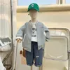 Giacche 2024 Moda Primavera Autunno Ragazzi e ragazze Lettera stampata Casual Allentato Baseball Uniforme Giacca per bambini