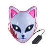 Masques de fête Demon Slayer Cosplay Masque LED pour hommes Femmes Sabito Kamado Tanjirou Makomo Halloween Props X0803 Drop Delivery Home Garde Dhcnu