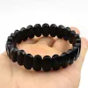 Armband Black Tourmaline Stone Beads Armband Natural Energy Stone Bangle Diy Jewelry For Woman Wholesale!