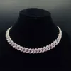 Bijoux Moissanite Vvs Moissanite, chaîne à maillons cubains en diamant, Bracelet Hip Hop, collier cubain en argent Sterling 925