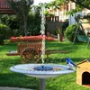 Garden Decorations Solar Fountain LED Lighting Round Pump Water Feature Build In Battery Landscape Bird Bath Yard Pool Floating Wi2943