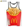 Débardeurs pour hommes Tops Funny Food Beer 3D Impression numérique Harajuku Gilet Chemises Hommes Femmes Casual Plus Taille Singlets T-shirts sans manches 6XL