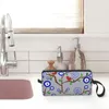 Cosmetic Bags Lucky Evil Eye Bird Tree Bag Women Makeup Greek Amulet Nazar Travel Waterproof Toiletry Organizer Pouch