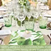 Table Napkin 100PCS Tropical Plam Paper Napkins Green Leaf Theme Cocktail 2-Ply Square Dinning Towels For Baby Shower Birthday Holiday