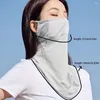 Scarves Shield Sunscreen Veil UV Protection With Neck Flap Summer Mask Womne Neckline Silk Men Fishing Face