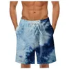 Shorts pour hommes Y2K Vintage Tie-Dye Maillot de bain pour hommes Hawaiian Cordon Double Poche Conseil Vacances Vacances Voyage Beachwear Homme