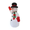 Decorazione del festival Costume da pupazzo di neve gonfiabile di Natale Natale Blow Up Babbo Natale gigante da esterno 2/4 m Costume da pupazzo di neve illuminato a LED1238l