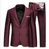 Men's Suits 2024 Business Fashion High Quality Gentleman Black 2 Piece Suit Set / Blazers Coat Jacket Pants Classic Trousers