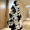 Pele feminina maré coreana vison engrossar quente outerwear com capuz feminino inverno solto jaqueta falso casaco feminino roupas