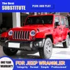 Voor Jeep Wrangler LED Koplamp 07-17 Voorlamp Hoofd Licht Montage Grootlicht Angel Eye Projector Lens Dagrijverlichting Richtingaanwijzer