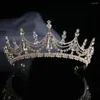 Accesorios para el cabello, diadema barroca para novia, aro de princesa, coronas nupciales, Tiara de diamantes, joyería de moda, Tiaras de estilo coreano