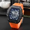 Full Diamond Men's Quartz Watch Casual Fashion Wine Barrel New Style Hollow Out