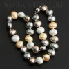 Colares Newranos Natural de Água Doce Pérola Colar Multi Color Sea Shell Pérola Beads Gargantilha Colar fr Mulheres Moda Jóias NHJ0011204