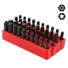 10 pçs/lote 25mm torx chave de fenda com furo conjunto magnético t20 t25 T6-T40 1/4 Polegada hex haste chave de fenda elétrica estrela bit