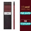 HI-12PCS/LOT WOOD PENCIL Professional Professional High Quality Sketch Drawing Pencils för varje Box School Office Supply 240118