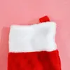 Weihnachtsdekorationen, 42 cm, Strümpfe, weiße Plüschmanschette, hängende Socken, personalisierte Geschenktüte, Weihnachtsstrumpf, Kamindekoration