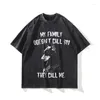 Magliette da uomo T-shirt Doberman Maglietta oversize vintage lavata Hip Hop High Street Retro Cute Dog DTG Stampa Manica corta Tops Tees