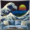 Tapisseries décoration de la maison japon mont Fuji tapisserie japonaise Art imprimé Kanagawa grande vague tenture murale Tapiz décoratif